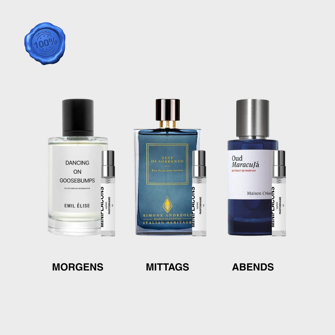 Sommer Duftproben Set – 3×3 ml Nischendüfte für Morgen, Mittag &amp; Abend